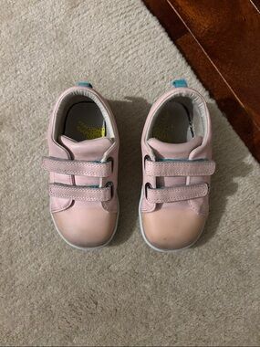 Toddler Pink Double-Strap Sneakers
